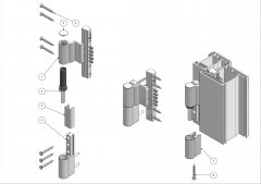 3D可調(diào)門鉸鏈 / 建筑五金